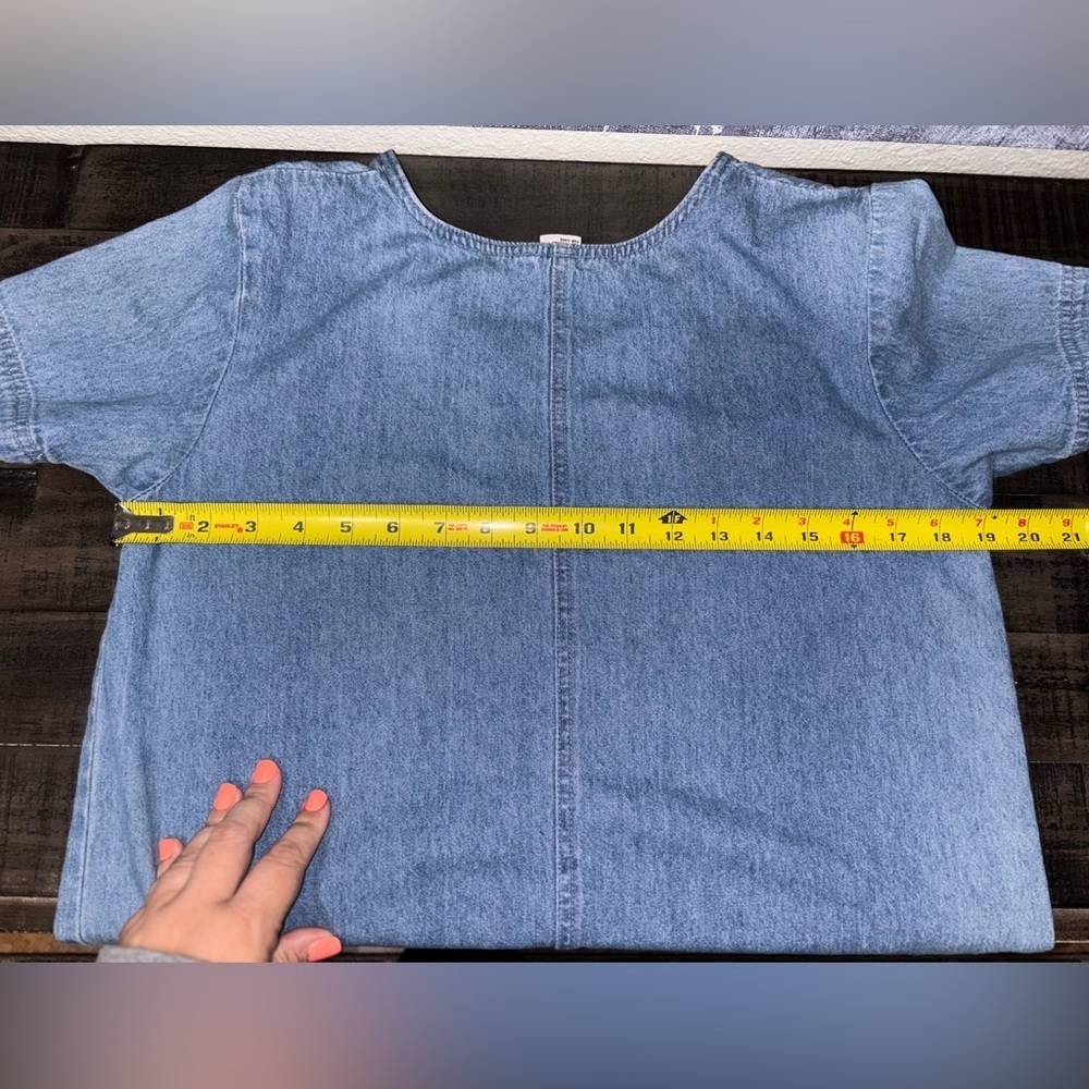 FADS vintage denim dress size 8 with pockets - Picture 12 of 14